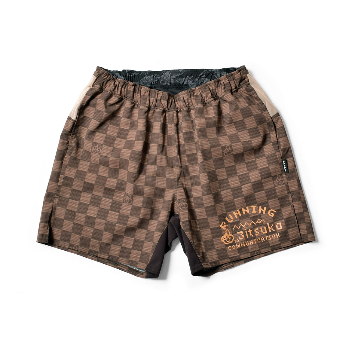 MMAx3ITSUKA Checker Racing Run Shorts - 三津家貴也